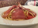 イタリア産生ハムとフレッシュトマトのスパゲティ