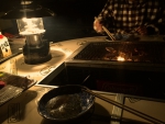 庭でBBQ
