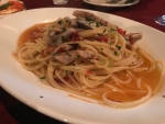 アジとドライトマトのペペロンチーノ